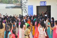 Manasuku Nachindi Movie Team at Kasturba Gandhi College